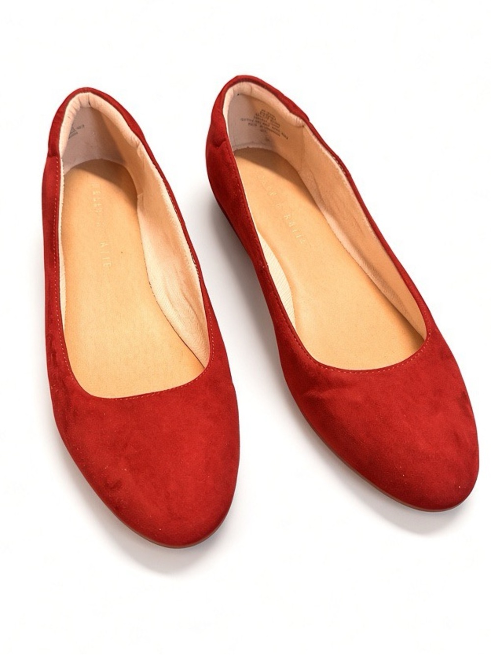 Kelly & Katie Red Suede Ballet Flats